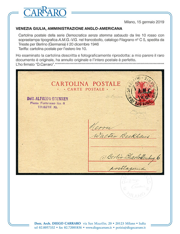 certificato Carraro